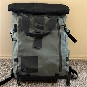 WNDRD Black and Green  Camera Backpack